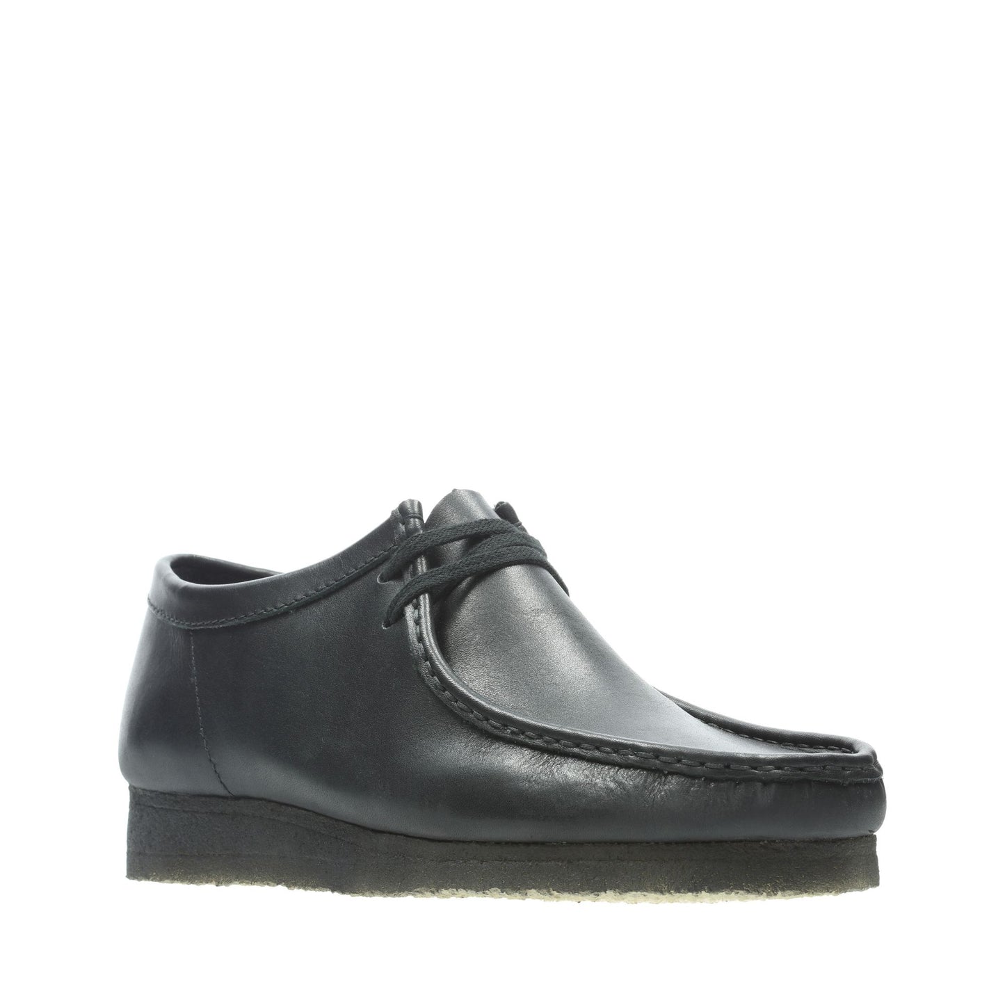 BLACK LEATHER WALLABEE - House of Prag