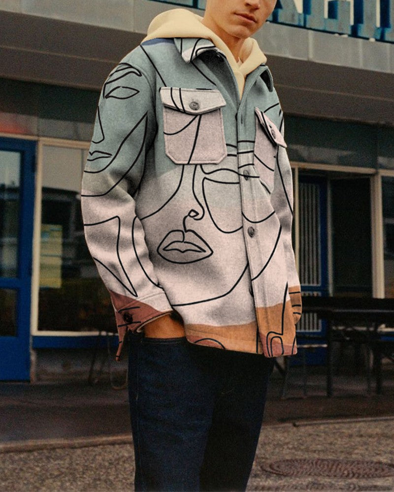 ABSTRACT LINES OVERSHIRT - House of Prag