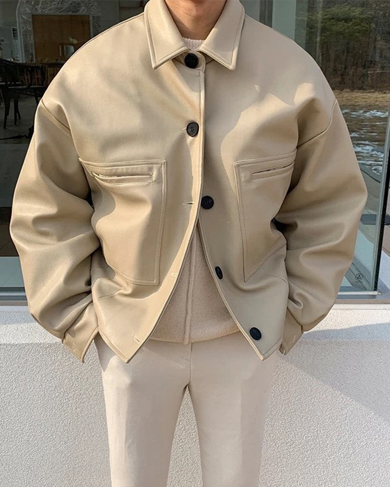 BUTTON-UP KHAKI JACKET - House of Prag