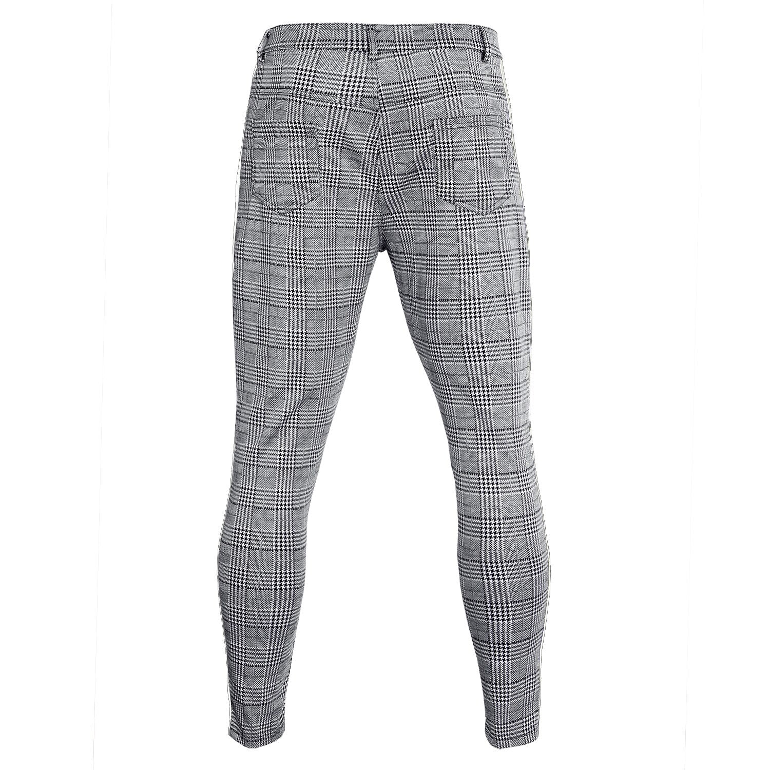 PLAID COLOR BLOCK SKINNY TROUSER - House of Prag