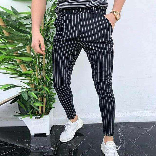 PINSTRIPE SKINNY PANTS - House of Prag