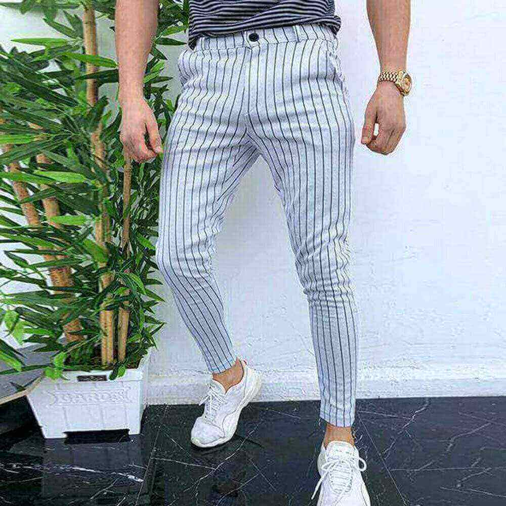 PINSTRIPE SKINNY PANTS - House of Prag