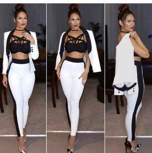 BLACK + WHITE AFFAIR SUIT - House of Prag