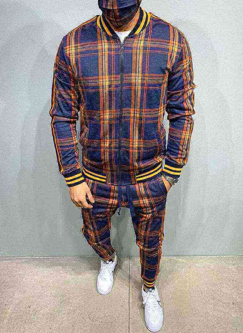 PLAID DRAWSTRING TRACKSUIT - House of Prag