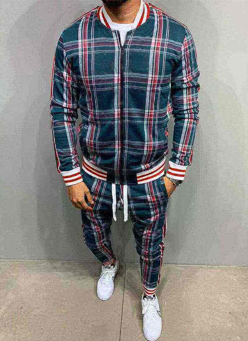 PLAID DRAWSTRING TRACKSUIT - House of Prag