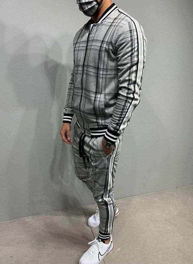 PLAID DRAWSTRING TRACKSUIT - House of Prag