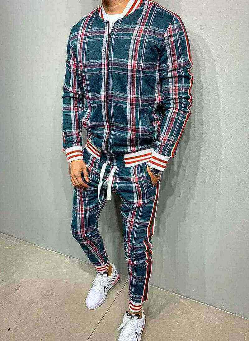 PLAID DRAWSTRING TRACKSUIT - House of Prag