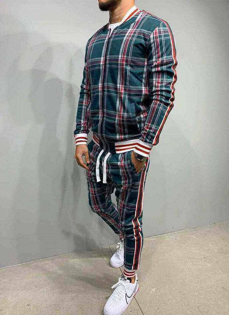 PLAID DRAWSTRING TRACKSUIT - House of Prag