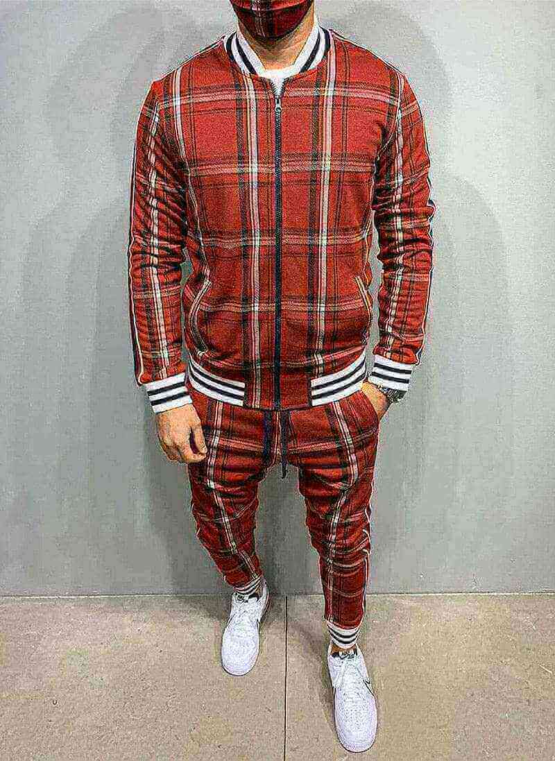 PLAID DRAWSTRING TRACKSUIT - House of Prag