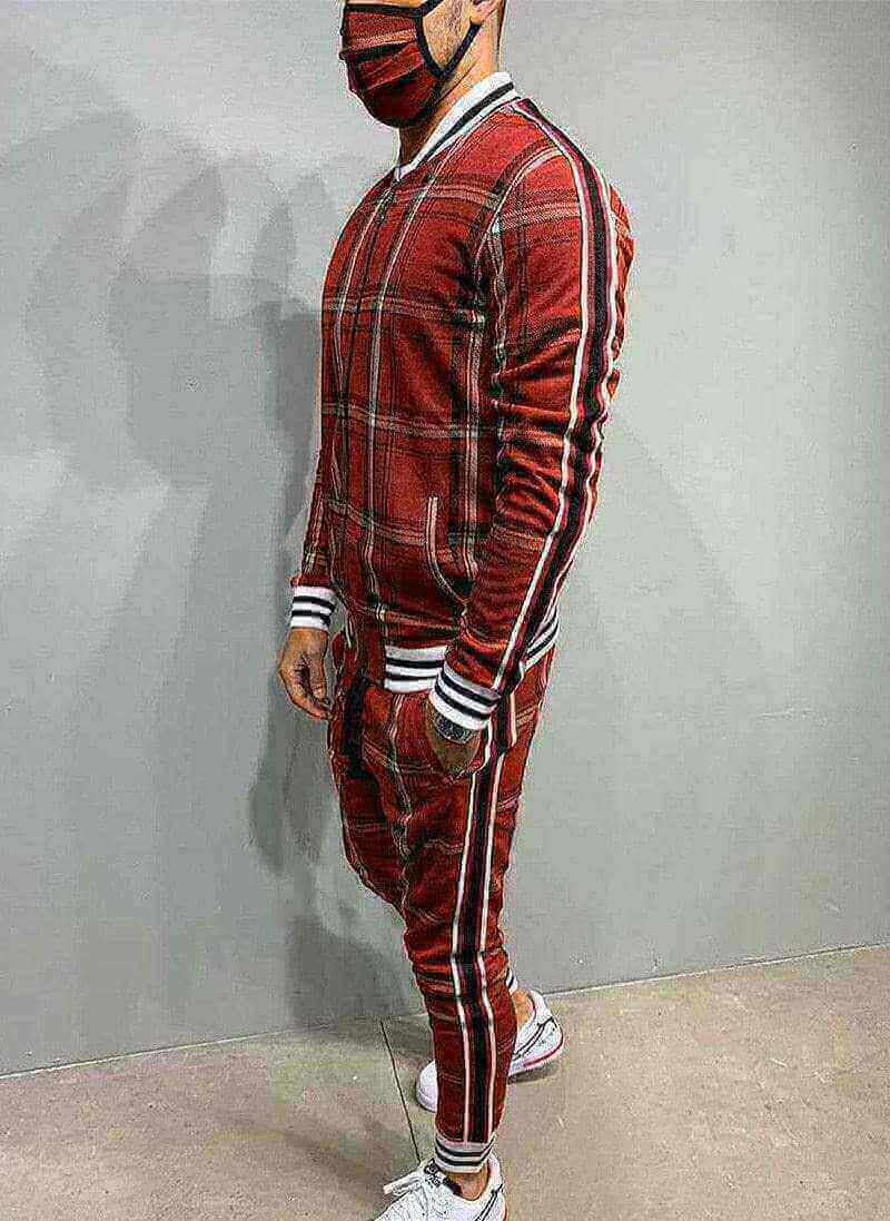 PLAID DRAWSTRING TRACKSUIT - House of Prag