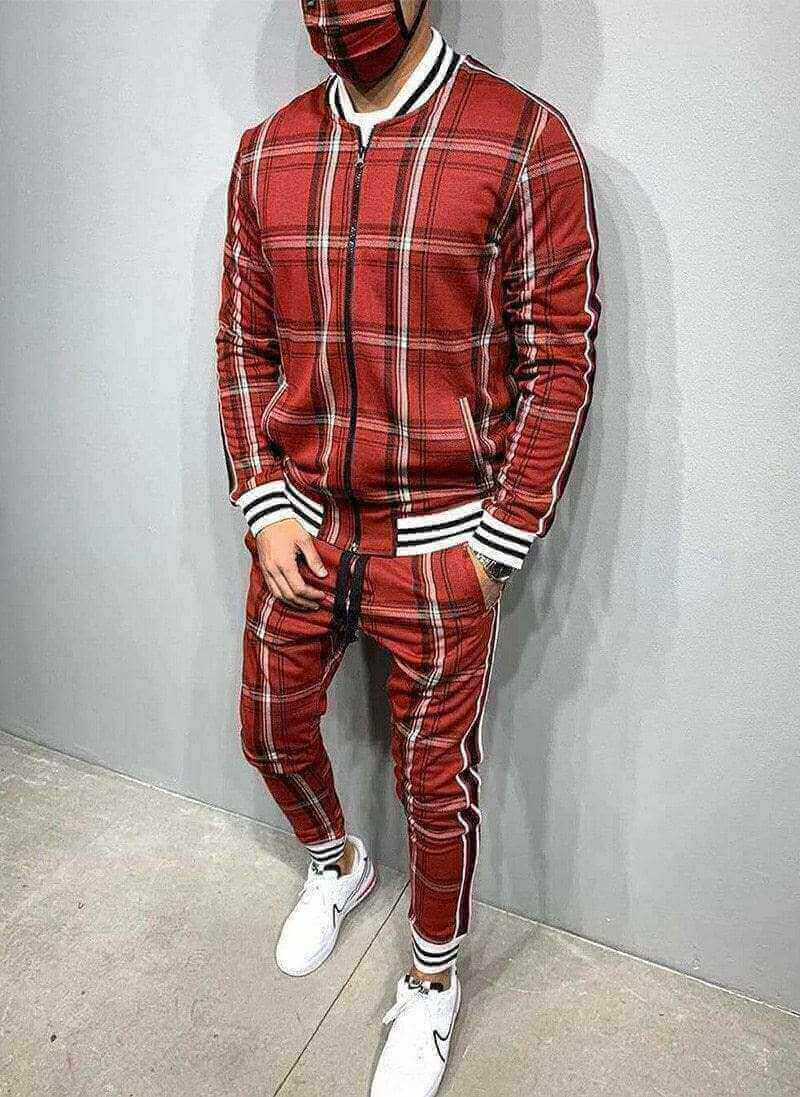 PLAID DRAWSTRING TRACKSUIT - House of Prag