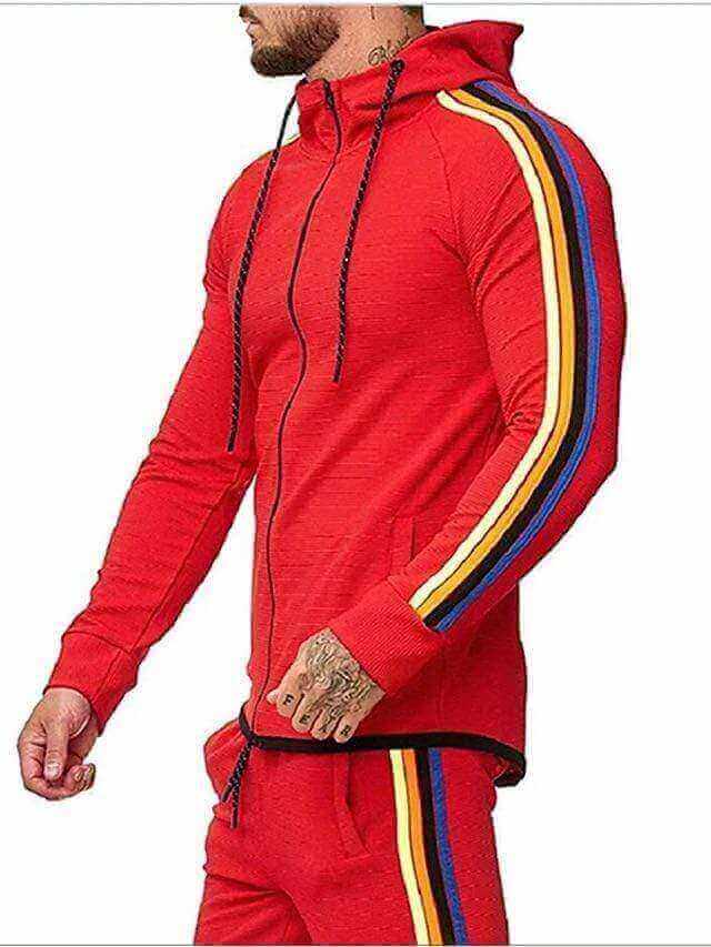 RAINBOW COLOR BLOCK TRACKSUIT - House of Prag