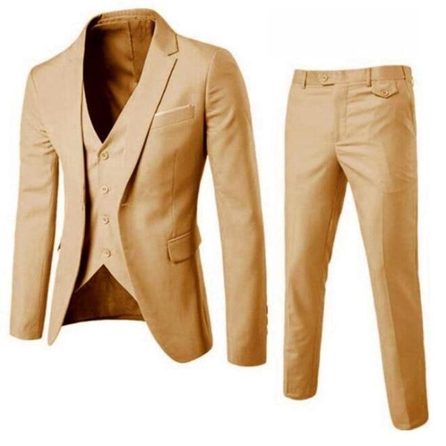 THREE-PIECE SLIM FIT SUIT - House of Prag