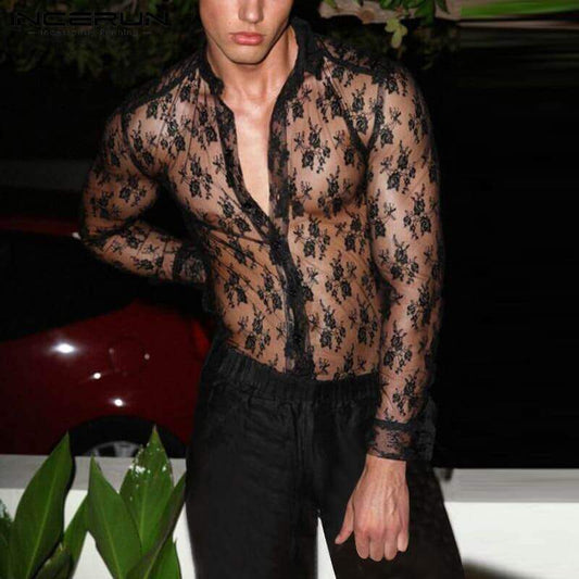 FLORAL MESH SHIRT - House of Prag