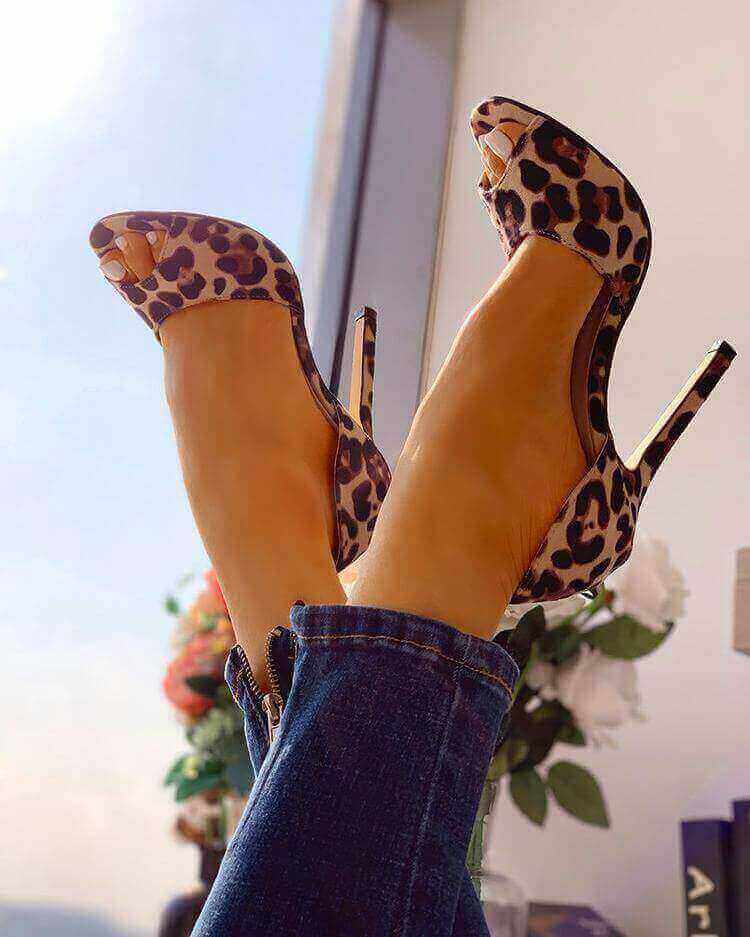 LEOPARD LOOK HEELS - House of Prag