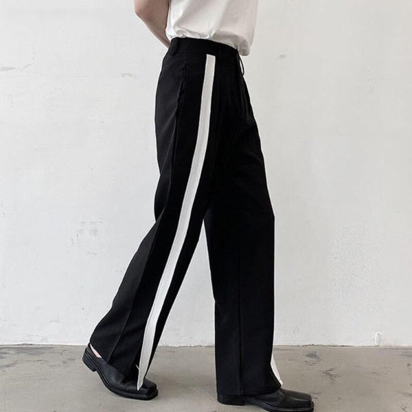 MONOCHROME LOOSE FIT TROUSERS - House of Prag