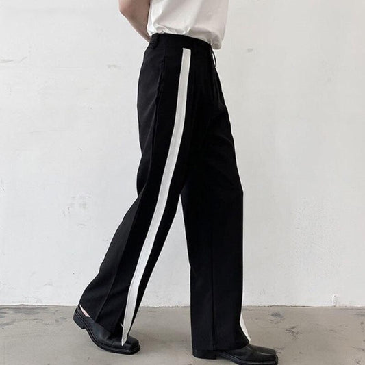 MONOCHROME LOOSE FIT TROUSERS - House of Prag