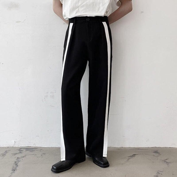 MONOCHROME LOOSE FIT TROUSERS - House of Prag